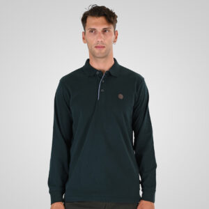 262PS-3102 POLO LONGSLEEVE (JERSEY FABRIC WITH PEACH FINISH) FOREST GREEN