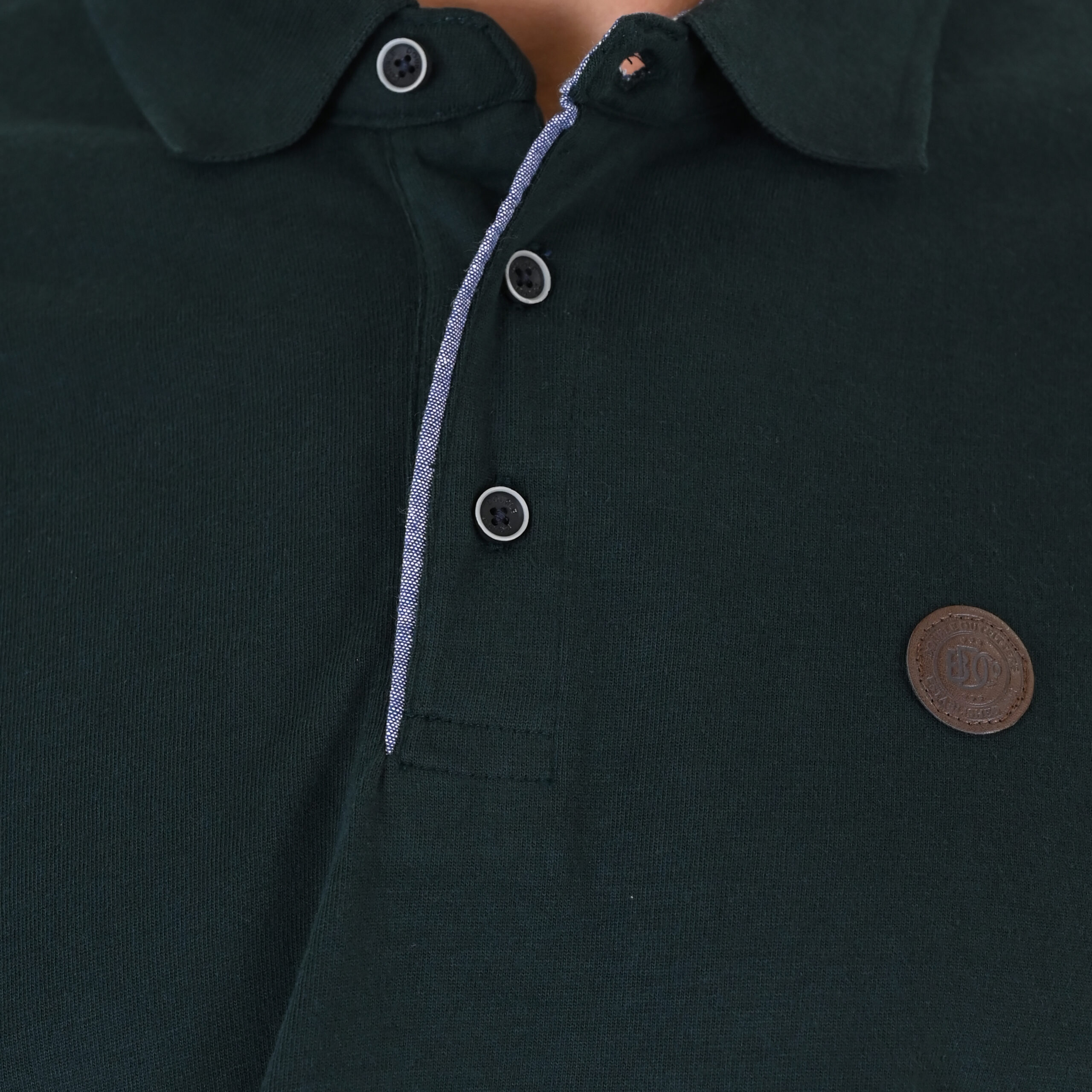 262PS-3102 POLO LONGSLEEVE (JERSEY FABRIC WITH PEACH FINISH) FOREST GREEN - Image 5