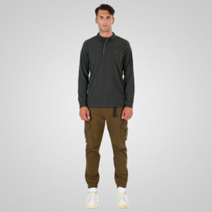 262PS-3102 POLO LONGSLEEVE (JERSEY FABRIC WITH PEACH FINISH) KHAKI