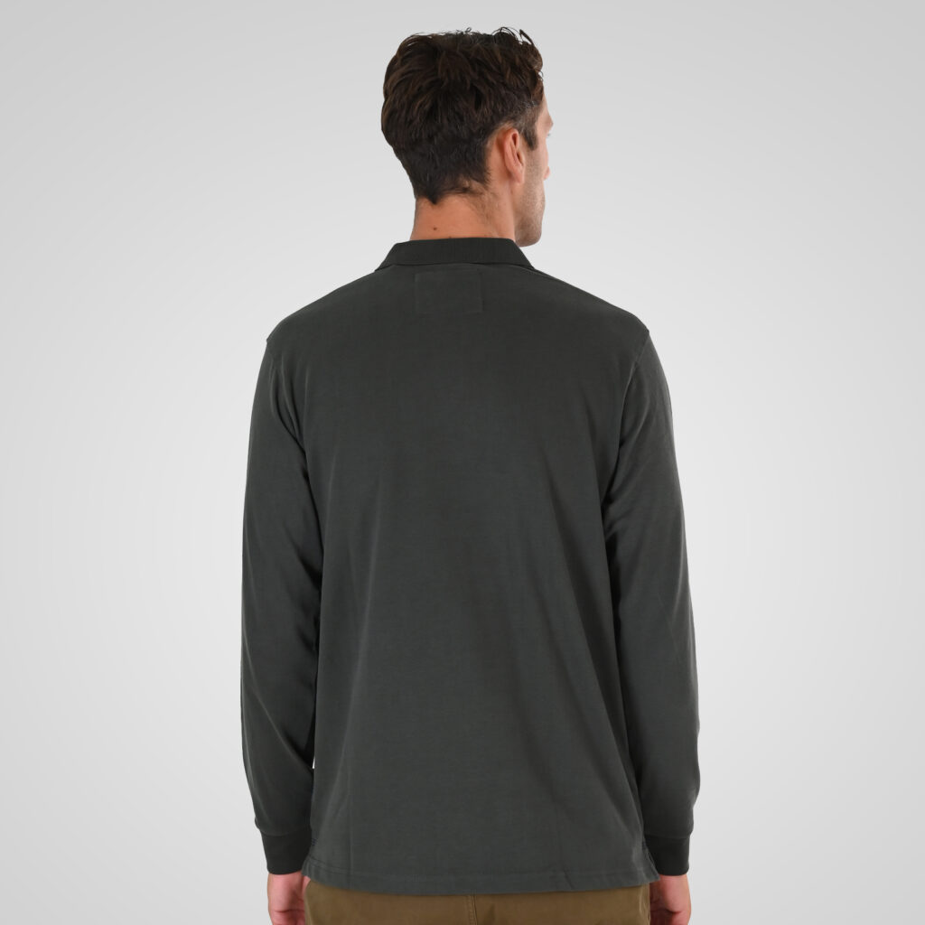 262PS-3102 POLO LONGSLEEVE (JERSEY FABRIC WITH PEACH FINISH) KHAKI