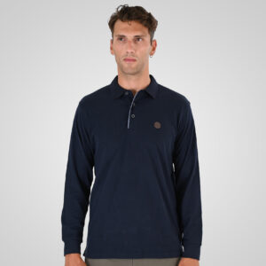 262PS-3102 POLO LONGSLEEVE (JERSEY FABRIC WITH PEACH FINISH) NAVY