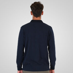 262PS-3102 POLO LONGSLEEVE (JERSEY FABRIC WITH PEACH FINISH) NAVY - Image 4