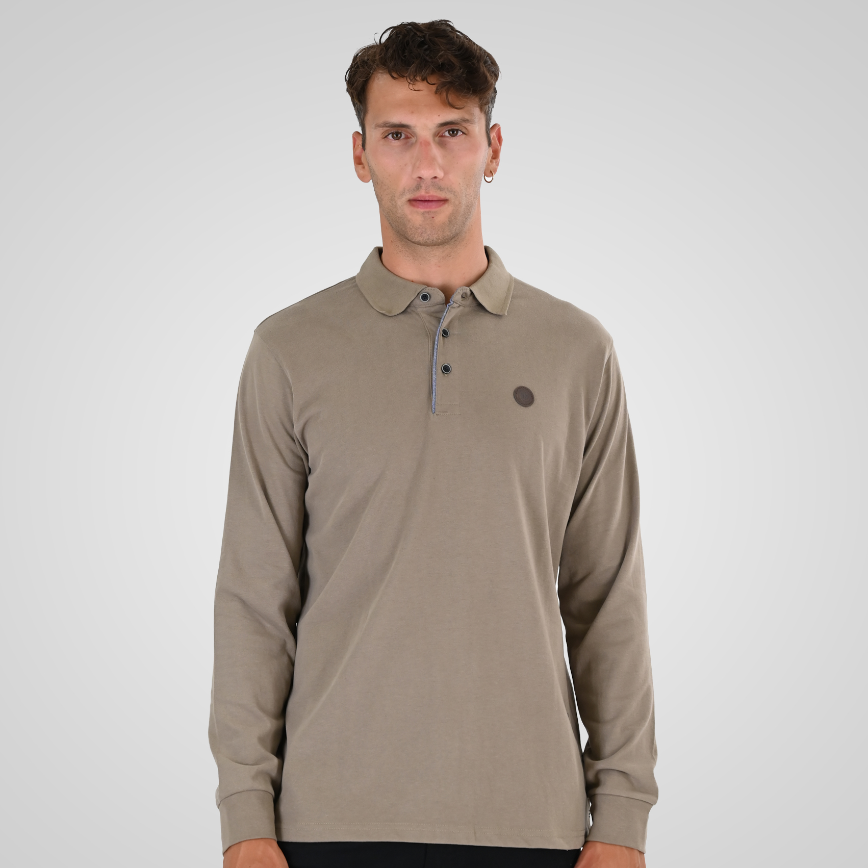 262PS-3102 POLO LONGSLEEVE (JERSEY FABRIC WITH PEACH FINISH) PURO - Image 1