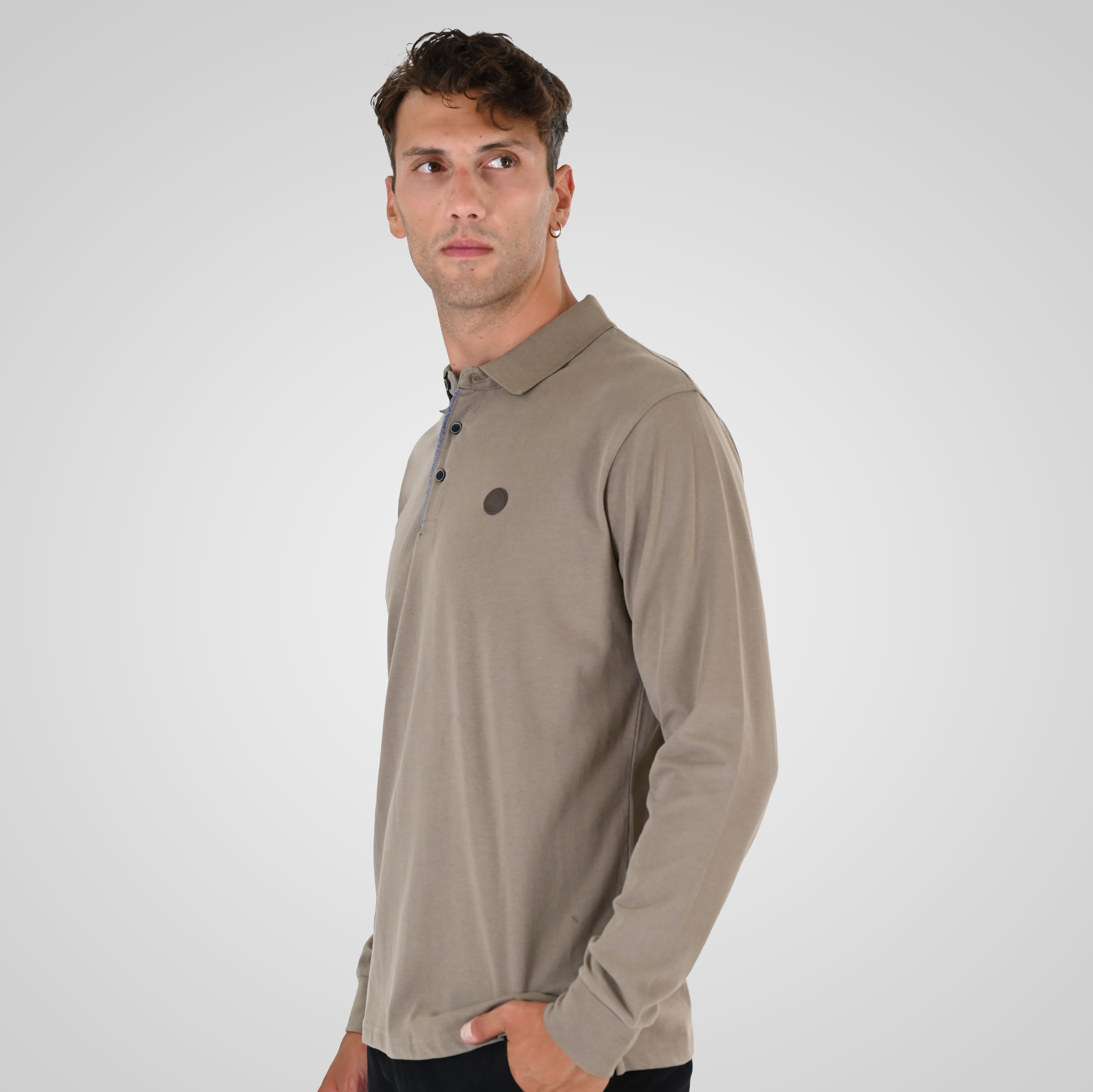 262PS-3102 POLO LONGSLEEVE (JERSEY FABRIC WITH PEACH FINISH) PURO - Image 3
