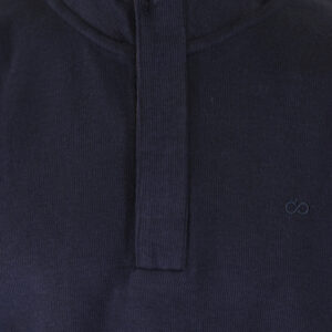 262SEL-1167 TOP WITH ZIPPER UNDER HALF MAIN PLACKET AND DENSE EMBROIDERY (SELANIK WITH PEACH FINISH) NAVY - Image 6