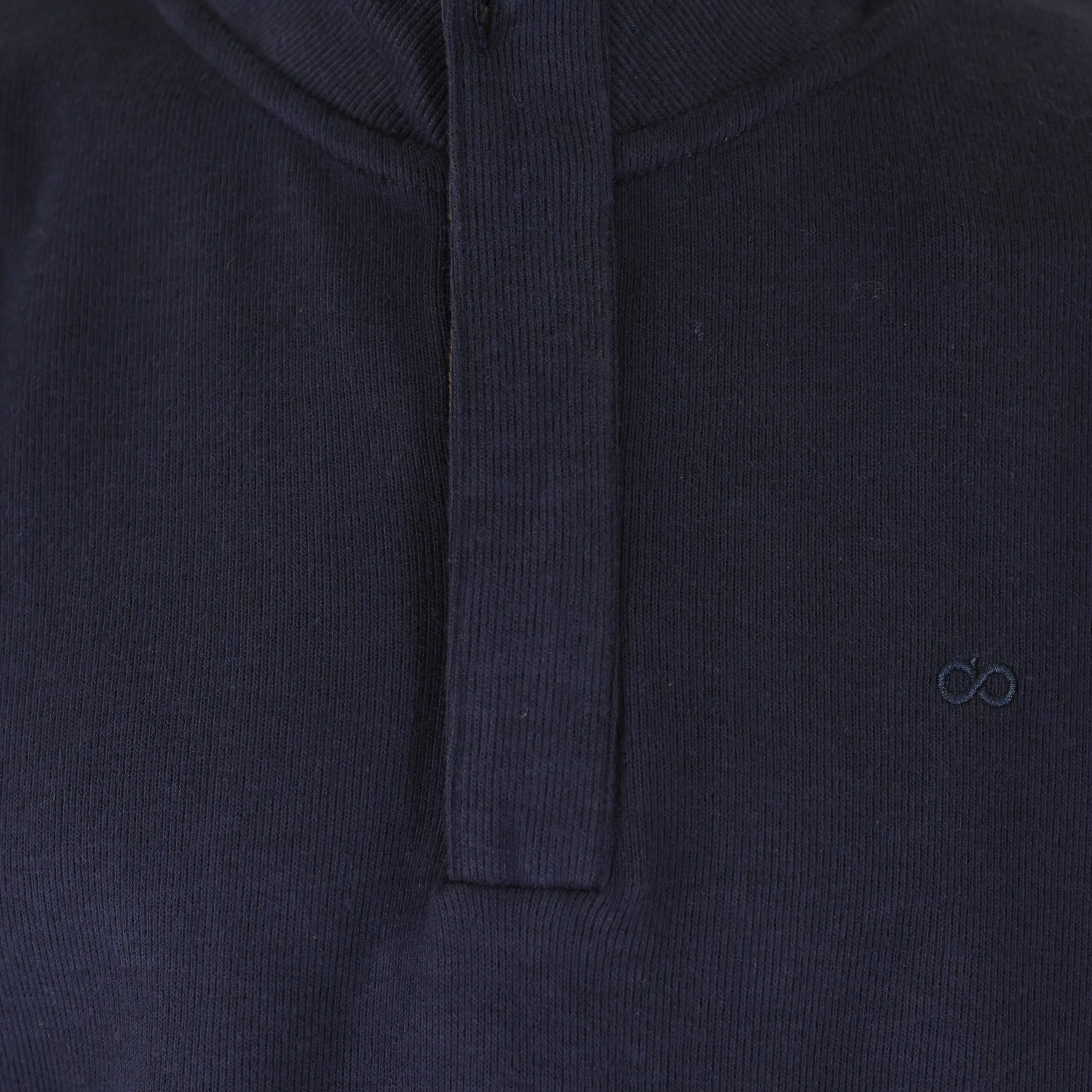 262SEL-1167 TOP WITH ZIPPER UNDER HALF MAIN PLACKET AND DENSE EMBROIDERY (SELANIK WITH PEACH FINISH) NAVY - Image 6