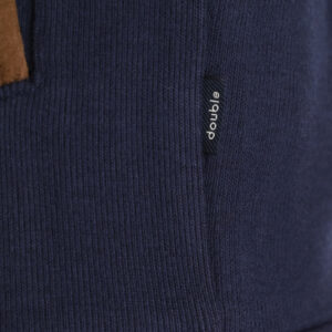 262SEL-1168 TOP FULL ZIP WITH POCKETS AND STAND-UP COLLAR WITH DENSE EMBROIDERY (SELANIK WITH PEACH FINISH) NAVY - Image 6