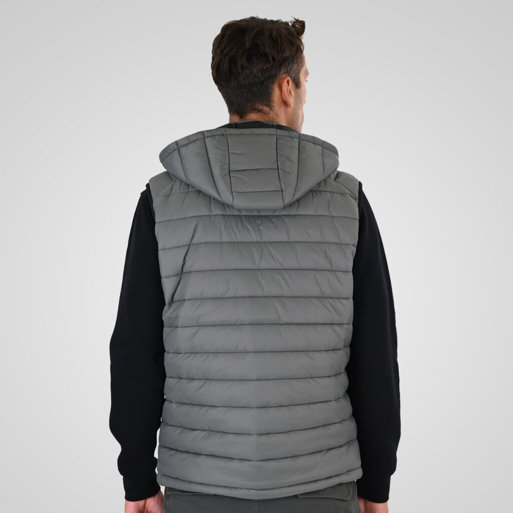 262SMJK-2104 JACKETS SLEEVELESS SMOKE GREY
