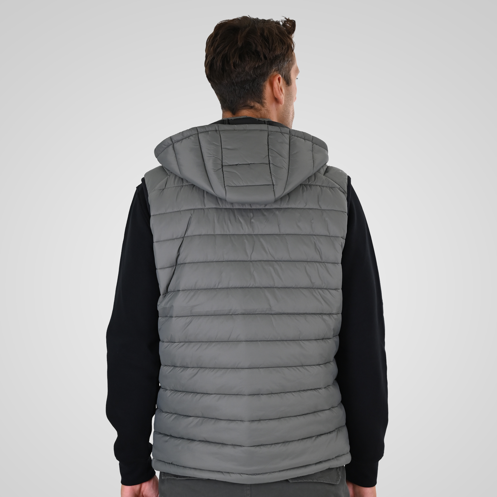 262SMJK-2104 JACKETS SLEEVELESS SMOKE GREY - Image 4