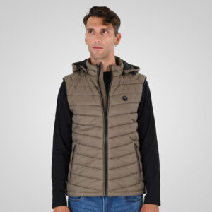 262SMJK-2104 JACKETS SLEEVELESS TAUPE