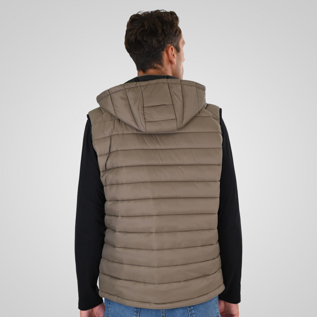 262SMJK-2104 JACKETS SLEEVELESS TAUPE