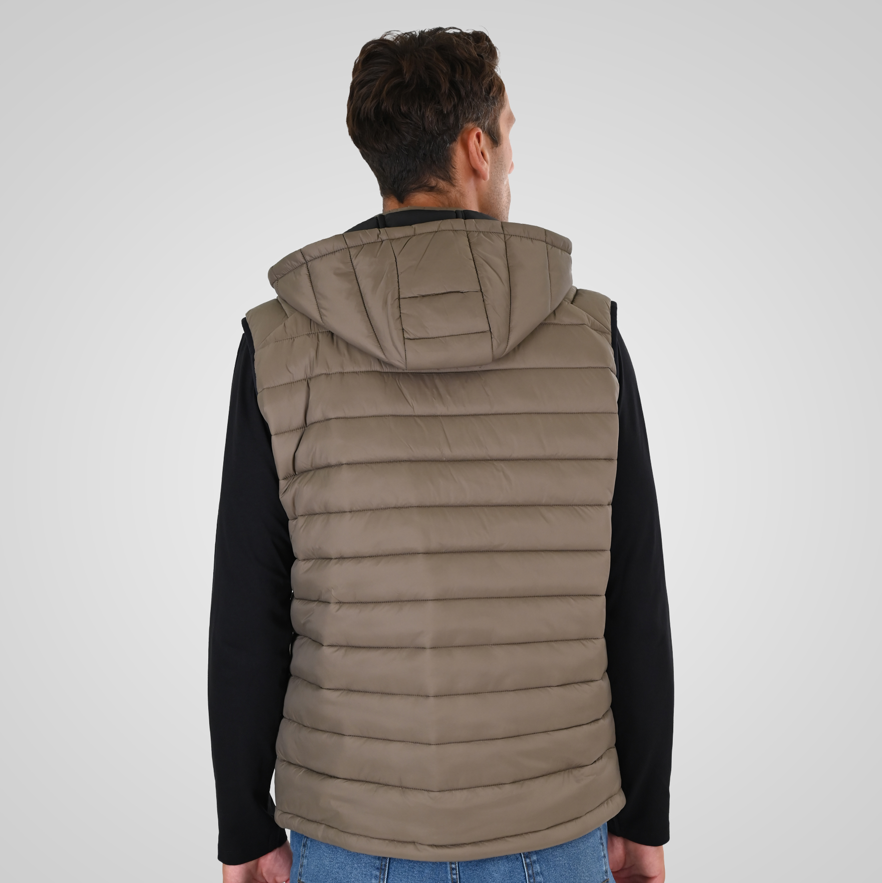 262SMJK-2104 JACKETS SLEEVELESS TAUPE - Image 4