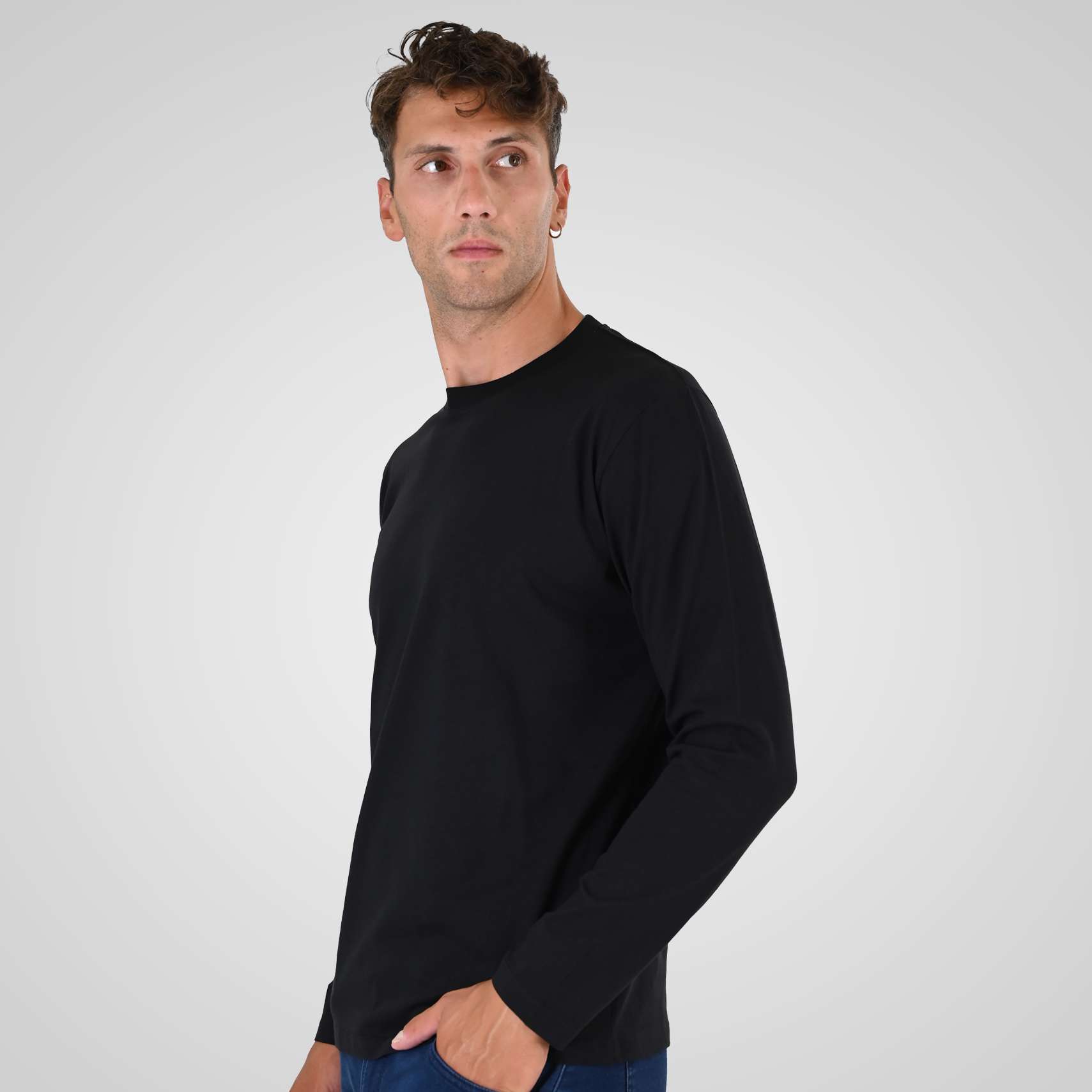 262TS-9170 T-SHIRTS LONGSLEEVE BLACK - Image 3