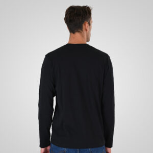 262TS-9171 T-SHIRTS LONGSLEEVE WITH DENSE EMBROIDERY AND THIN HIGH DENSITY PRINT (HEAVY JERSEY) BLACK - Image 4