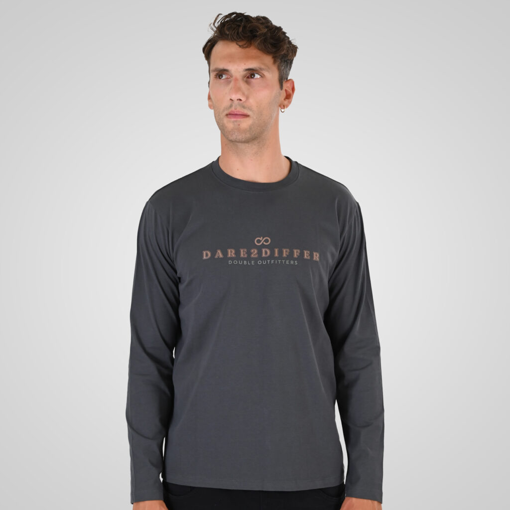 262TS-9172 T-SHIRTS LONGSLEEVE WITH HIGH DENSITY PRINT ANTHRACITE