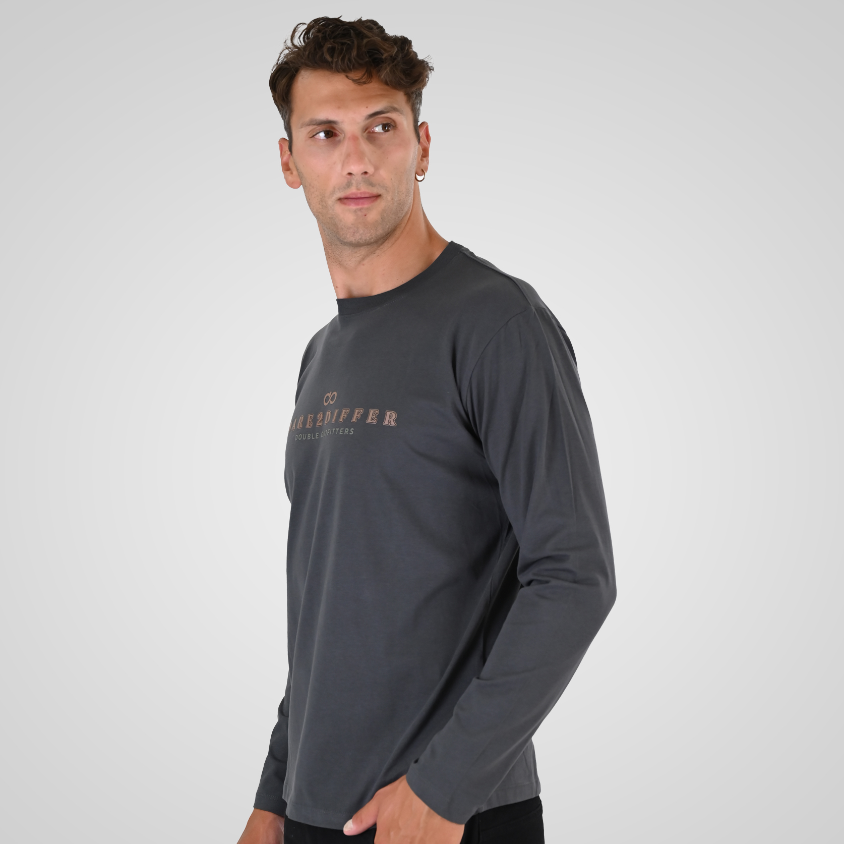 262TS-9172 T-SHIRTS LONGSLEEVE WITH HIGH DENSITY PRINT ANTHRACITE - Image 3