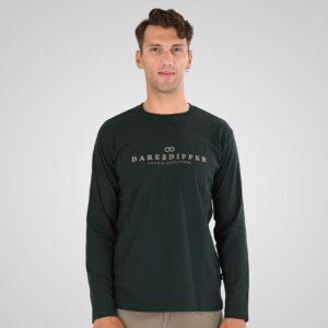 262TS-9172 T-SHIRTS LONGSLEEVE WITH HIGH DENSITY PRINT FOREST GREEN