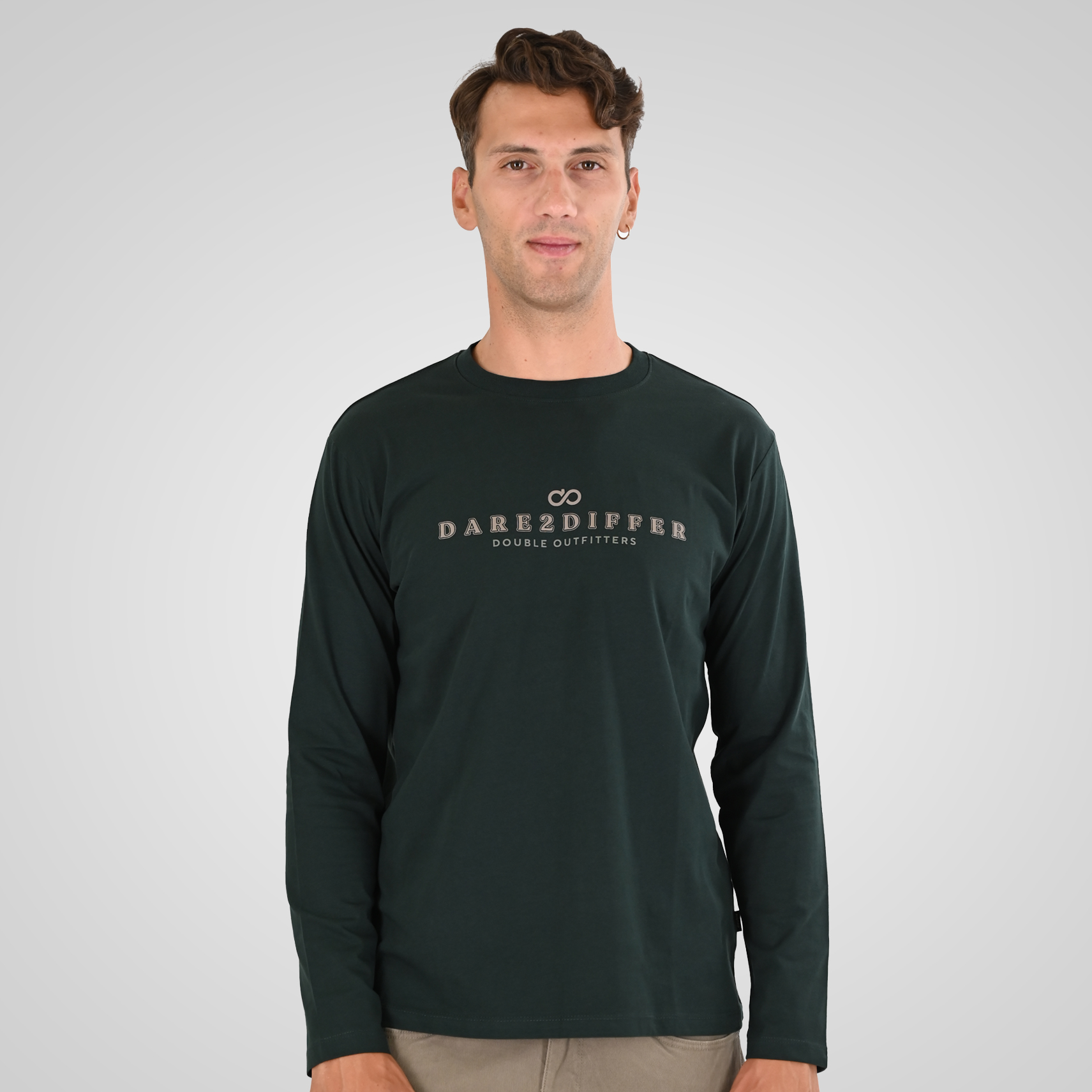 262TS-9172 T-SHIRTS LONGSLEEVE WITH HIGH DENSITY PRINT FOREST GREEN - Image 1