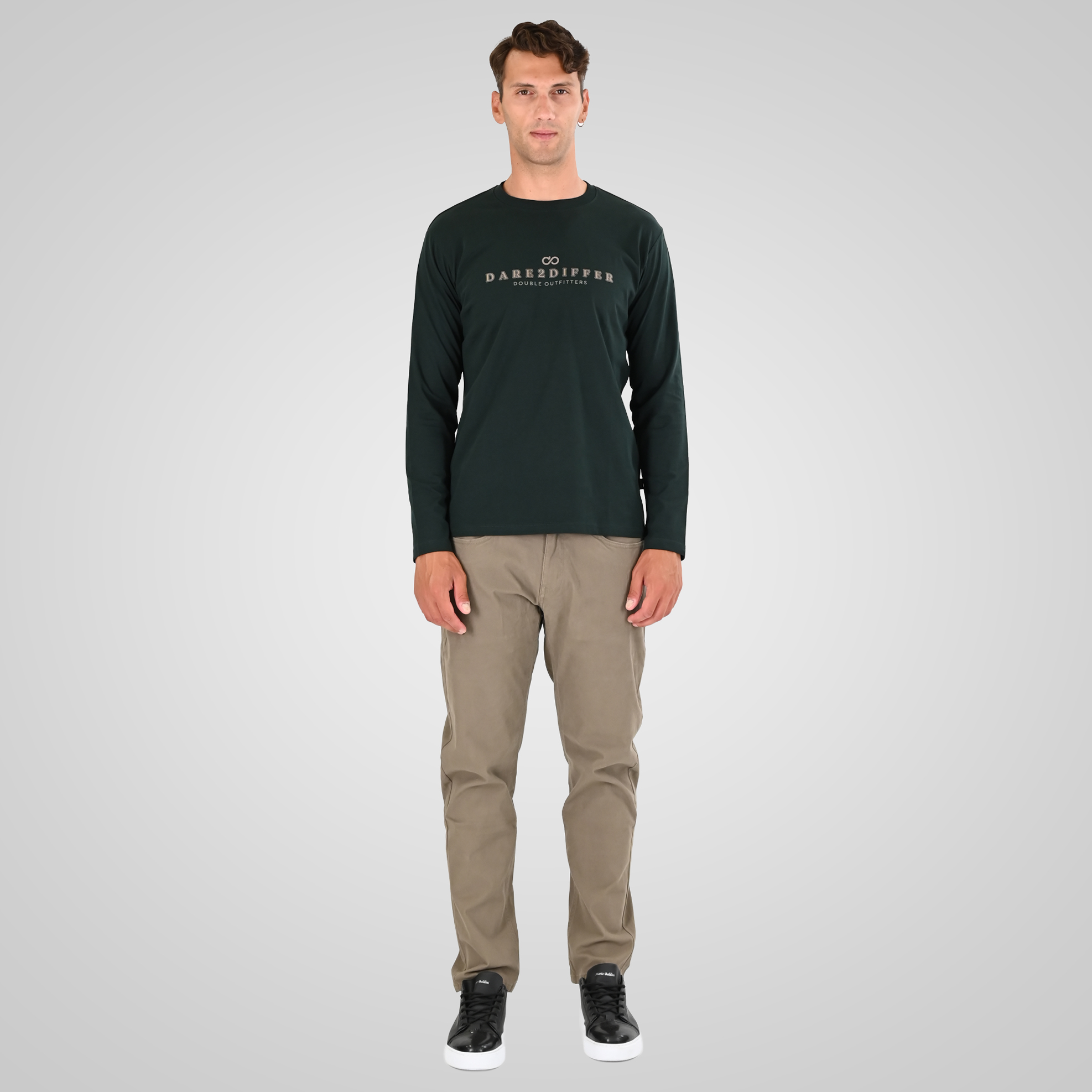 262TS-9172 T-SHIRTS LONGSLEEVE WITH HIGH DENSITY PRINT FOREST GREEN - Image 2