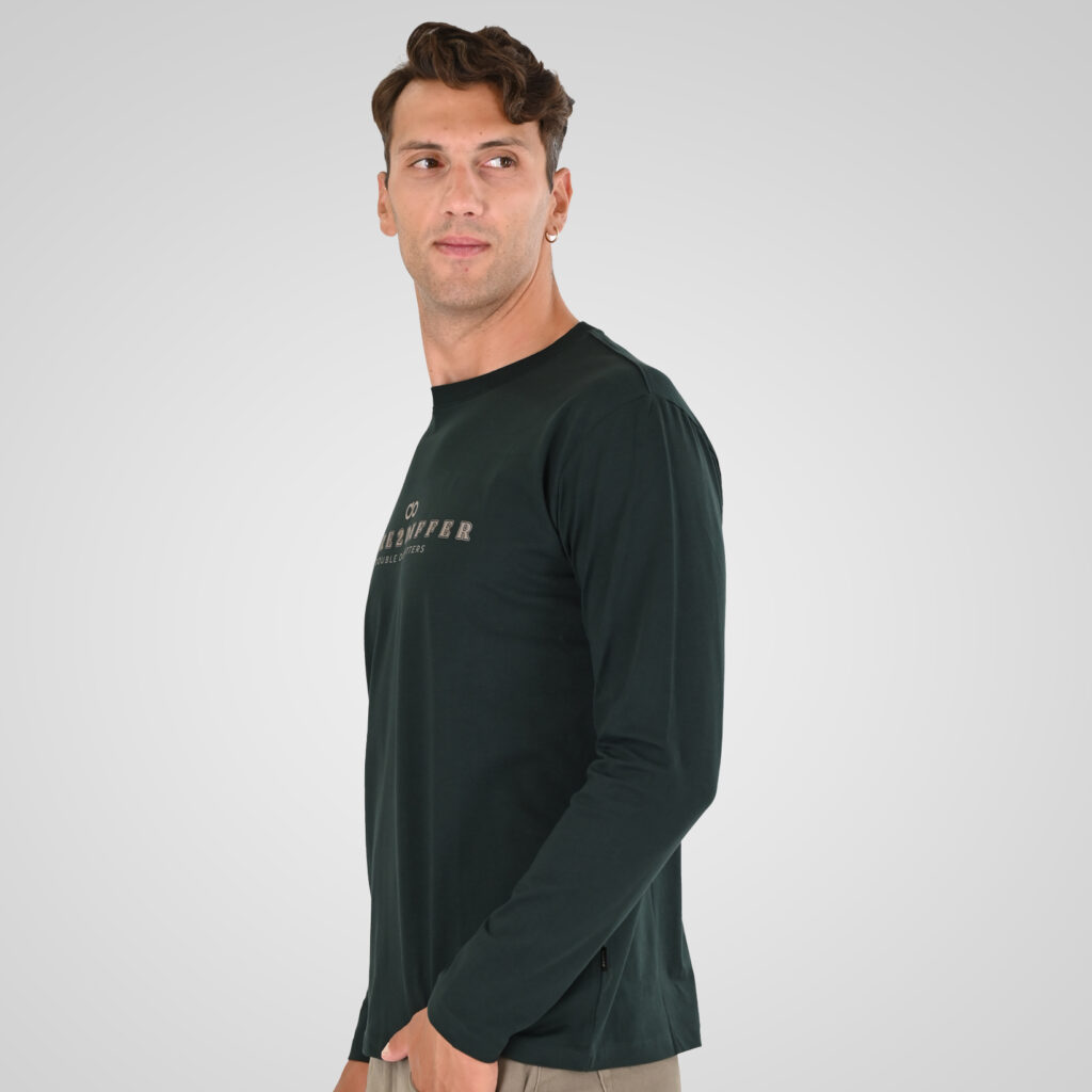 262TS-9172 T-SHIRTS LONGSLEEVE WITH HIGH DENSITY PRINT FOREST GREEN