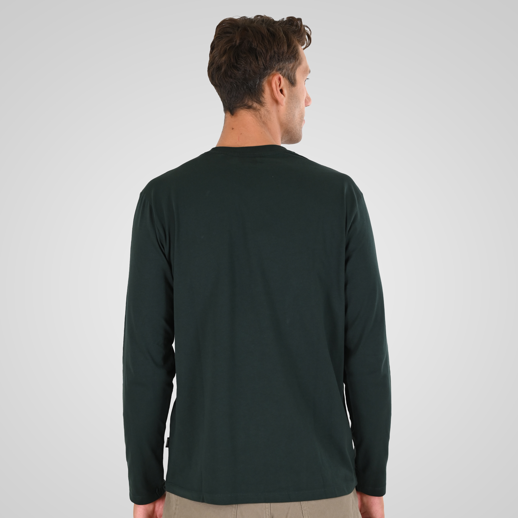 262TS-9172 T-SHIRTS LONGSLEEVE WITH HIGH DENSITY PRINT FOREST GREEN - Image 4