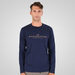 262TS-9172 T-SHIRTS LONGSLEEVE WITH HIGH DENSITY PRINT NAVY