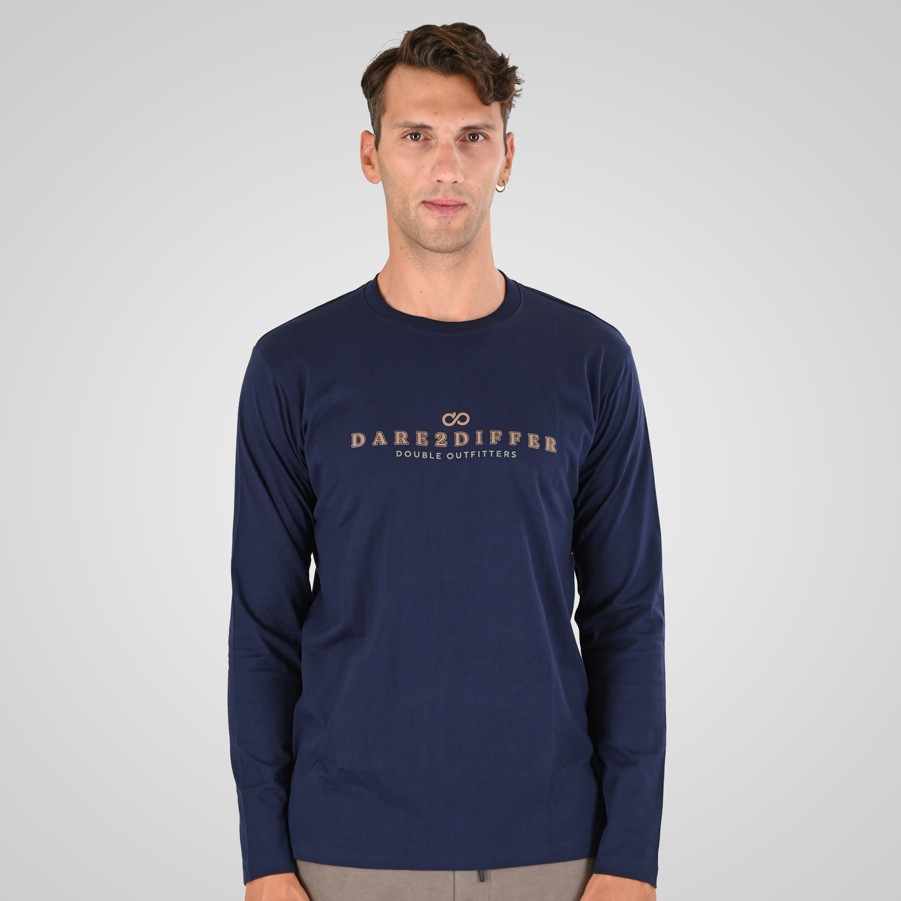 262TS-9172 T-SHIRTS LONGSLEEVE WITH HIGH DENSITY PRINT NAVY - Image 1