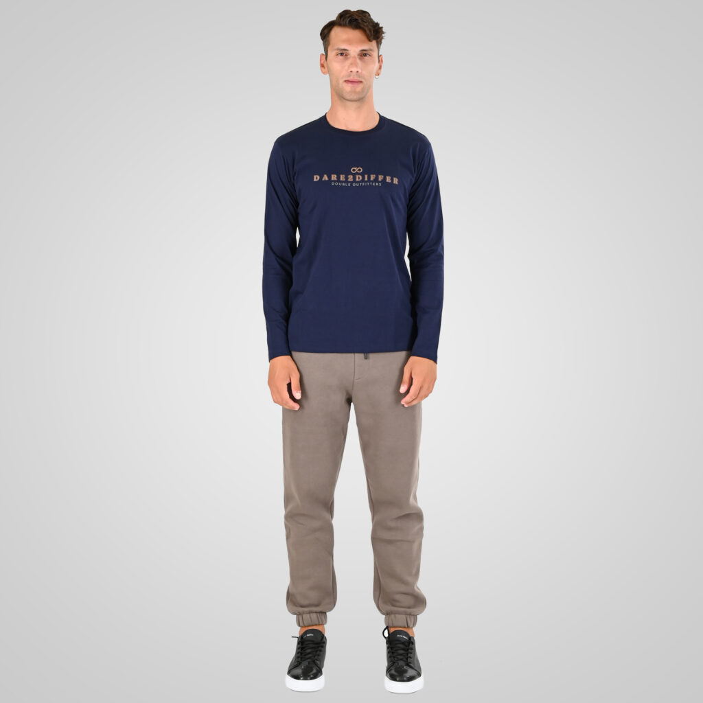 262TS-9172 T-SHIRTS LONGSLEEVE WITH HIGH DENSITY PRINT NAVY