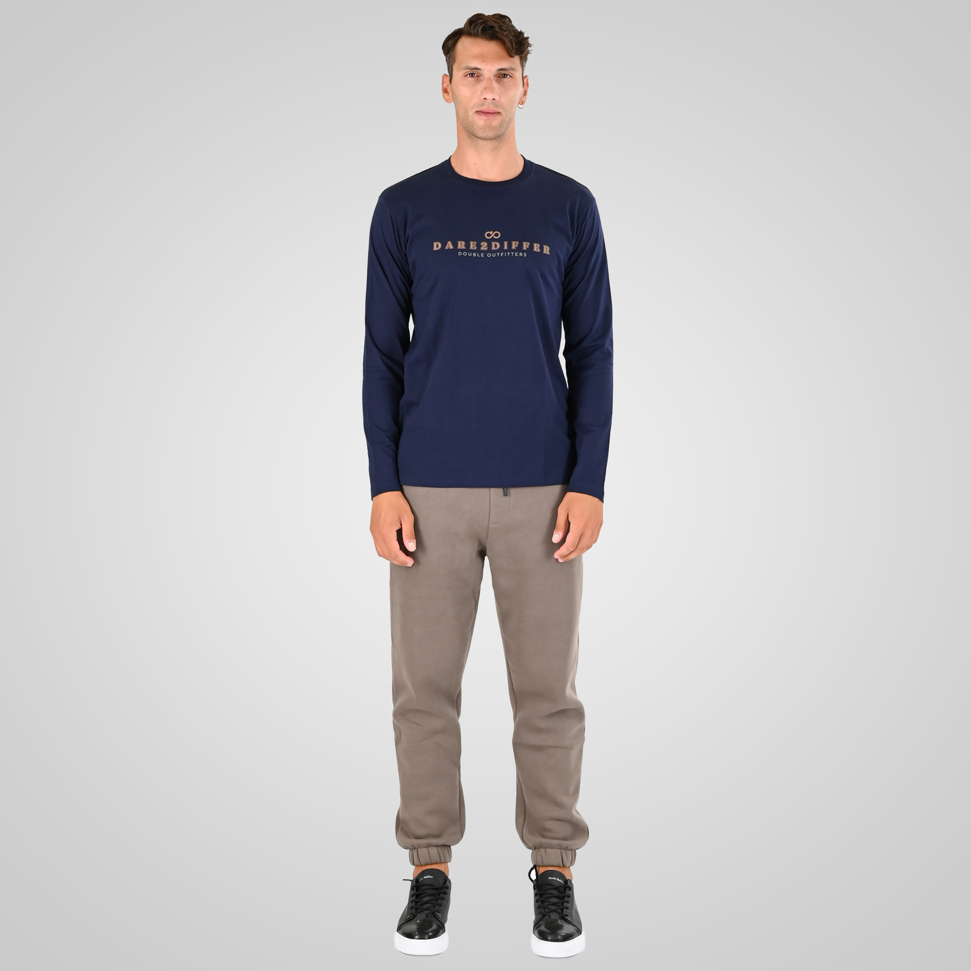 262TS-9172 T-SHIRTS LONGSLEEVE WITH HIGH DENSITY PRINT NAVY - Image 2