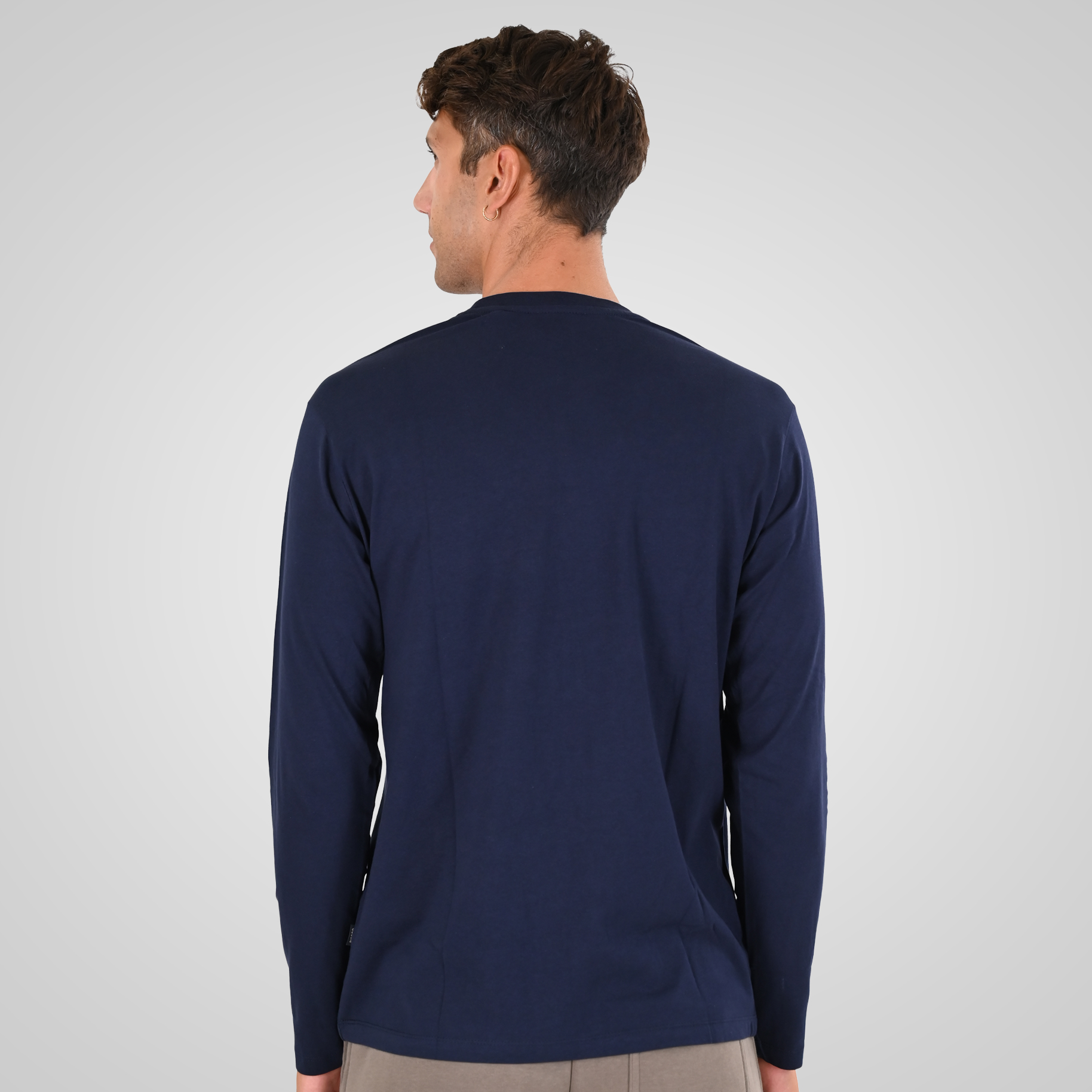 262TS-9172 T-SHIRTS LONGSLEEVE WITH HIGH DENSITY PRINT NAVY - Image 4
