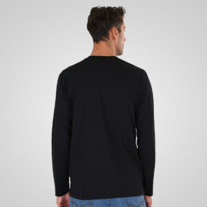262TS-9173 T-SHIRTS LONGSLEEVE WITH EMBOSSED AND HIGH DENSITY PRINT BLACK - Image 4