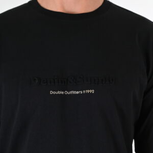 262TS-9173 T-SHIRTS LONGSLEEVE WITH EMBOSSED AND HIGH DENSITY PRINT BLACK - Image 5