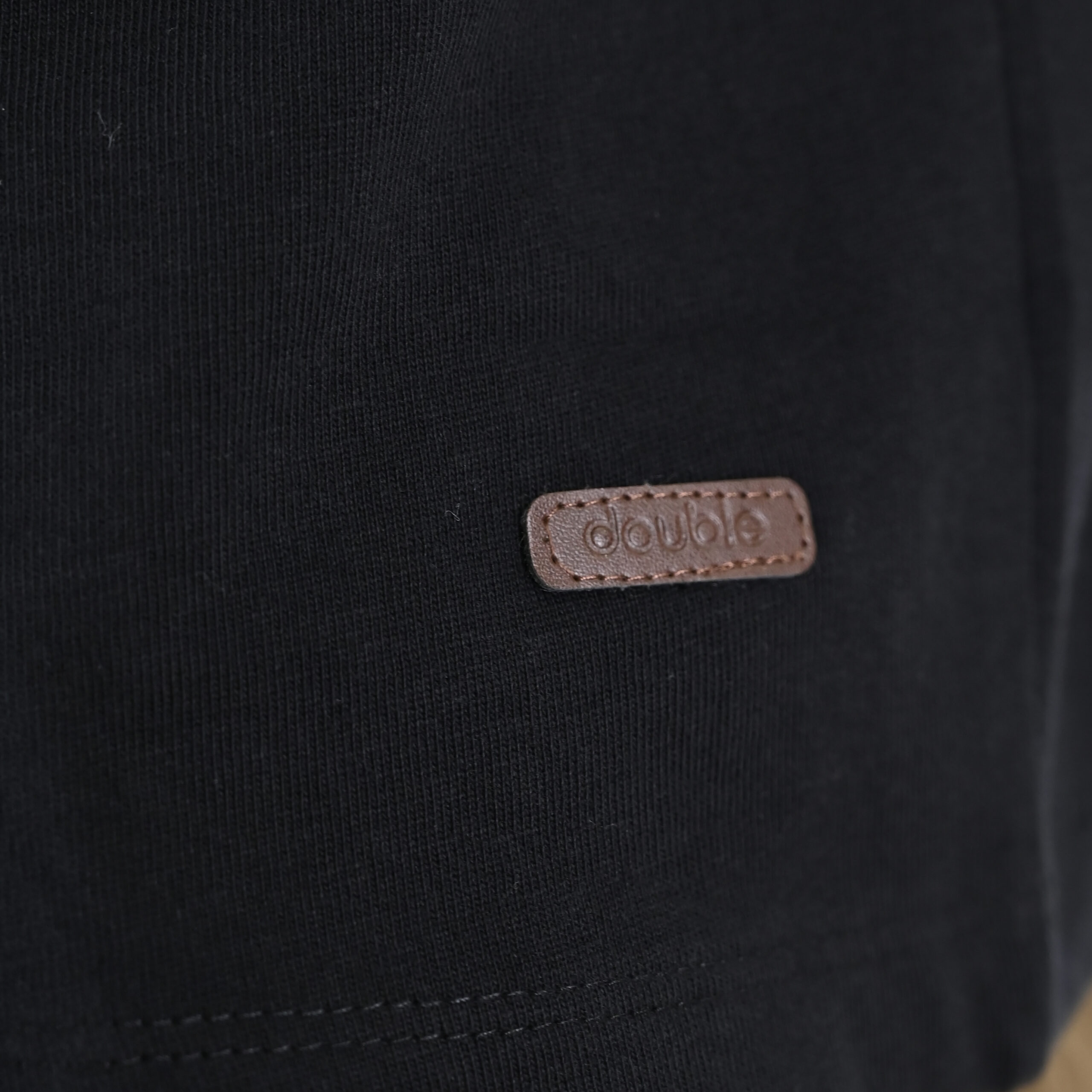 262TS-9174 T-SHIRTS HENLEY LONGSLEEVE WITH DENSE EMBROIDERY (HEAVY JERSEY) BLACK - Image 6