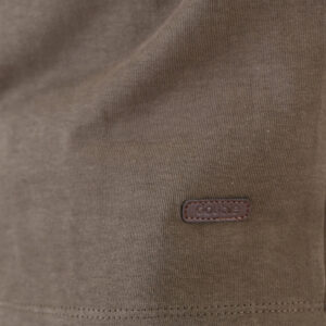 262TS-9174 T-SHIRTS HENLEY LONGSLEEVE WITH DENSE EMBROIDERY (HEAVY JERSEY) TAUPE - Image 6
