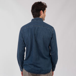 DS-5067 NOS DENIM SHIRTS WITH SNAP BUTTONS MIDDLE BLUE DENIM - Image 4