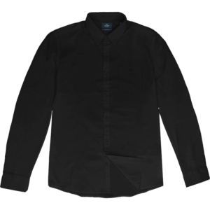 262FS-5242 SHIRTS POPLIN WITH CHEST POCKET AND DENSE EMBROIDERY BLACK